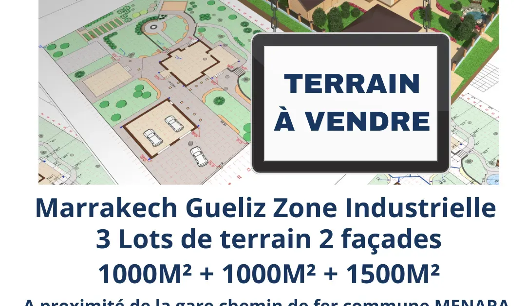 Terrain à vendre 10 917 000 dh 1 500 m² - Hay Al Massar Marrakech