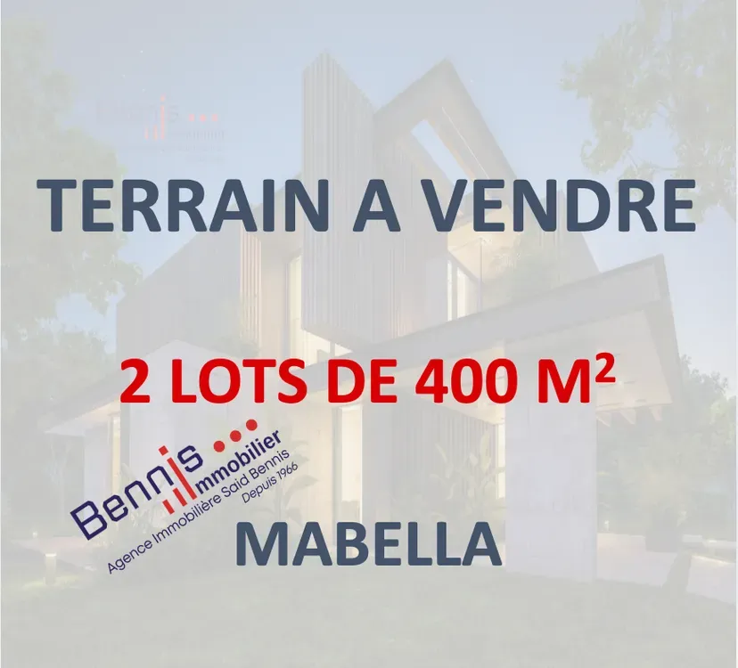 Terrain à vendre 3 200 000 dh 800 m² - Aviation - Mabella Rabat | Agenz
