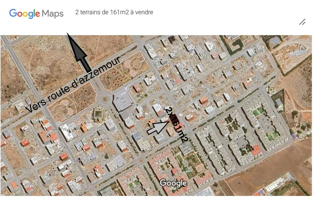 Terrain à vendre 1 850 000 dh 161 m² - Dar Bouazza Nouaceur | Agenz