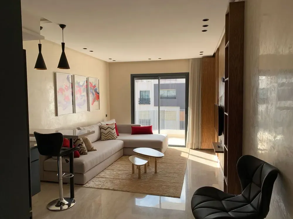 شقة للكراء 600 8 د٠م 56 متر مربع بغرفة نوم واحدة - النخيل الدار البيضاء