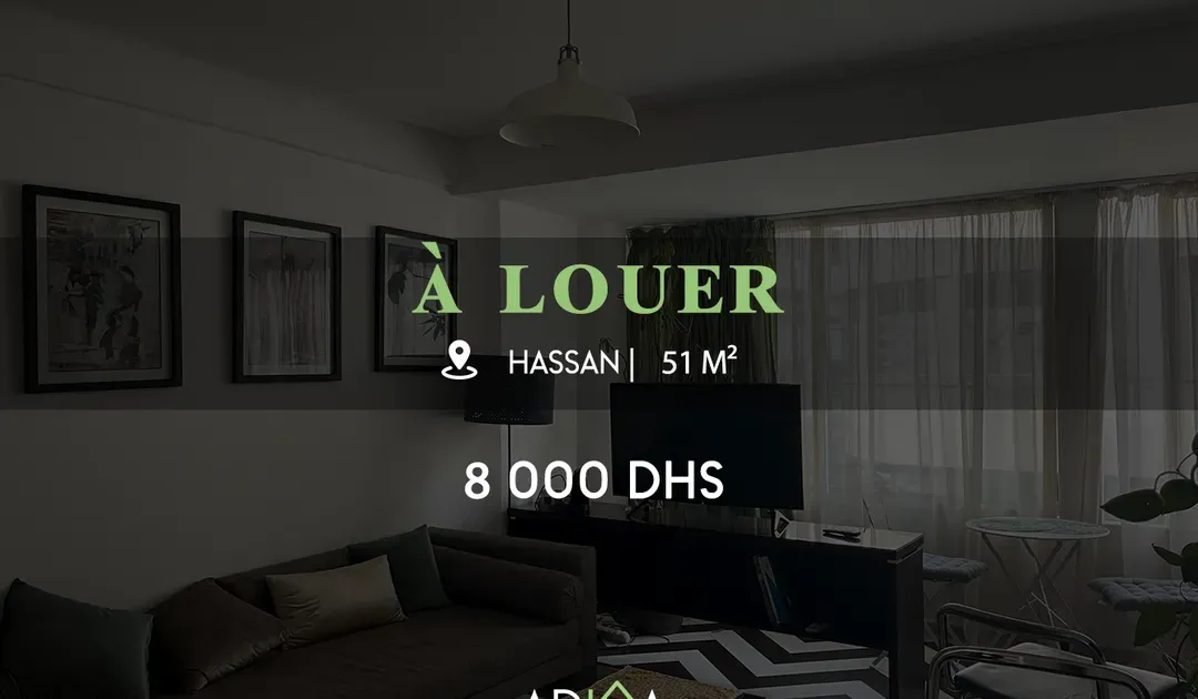 Studio à louer 8 000 dh 51 m² - Quartier Administratif Rabat