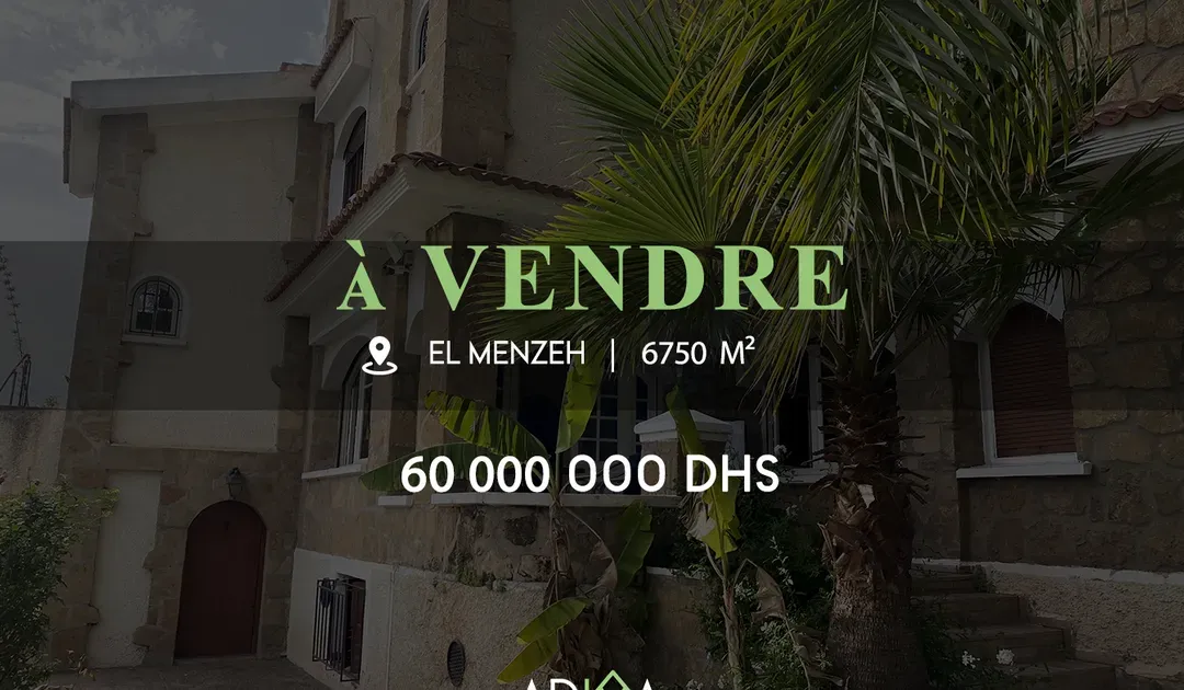 Villa à vendre 59 000 000 dh 6 750 m², 3 chambres - El Menzeh Skhirate- Témara