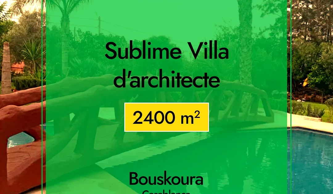 Villa for Sale 16 500 000 dh 2 400 sqm, 6 rooms - Ville Verte 