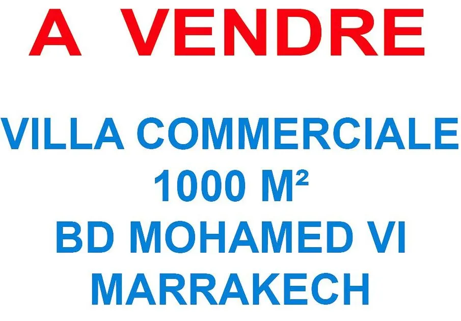 Villa for Sale 15 000 000 dh 1 000 sqm, 5 rooms - Hivernage Marrakech
