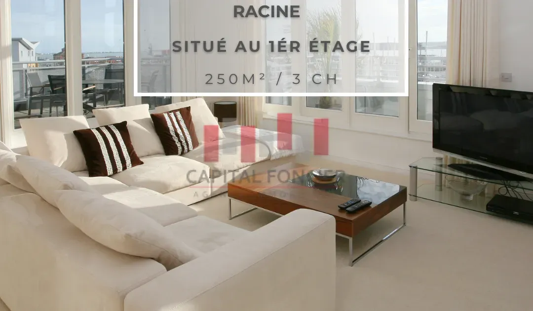 Appartement à vendre 3 500 000 dh 250 m², 3 chambres - Racine Casablanca